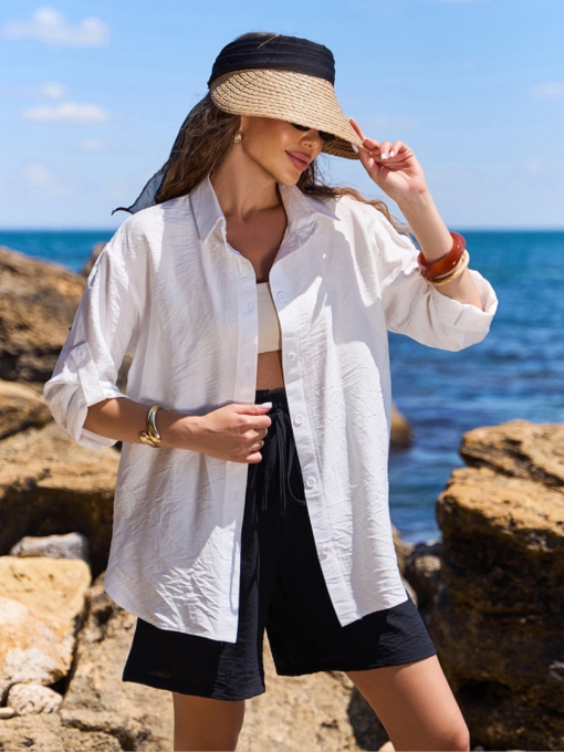 Рубашка ISSA Plus модель SA-641_молочный Фото