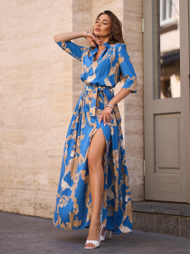 Сукня максі ISSA Plus модель 15242_голубой Фото