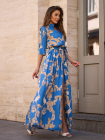 Сукня максі ISSA Plus модель 15242_голубой Фото