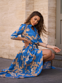 Сукня максі ISSA Plus модель 15242_голубой Фото