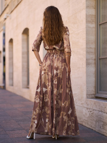 Сукня максі ISSA Plus модель 15242_коричневый Фото