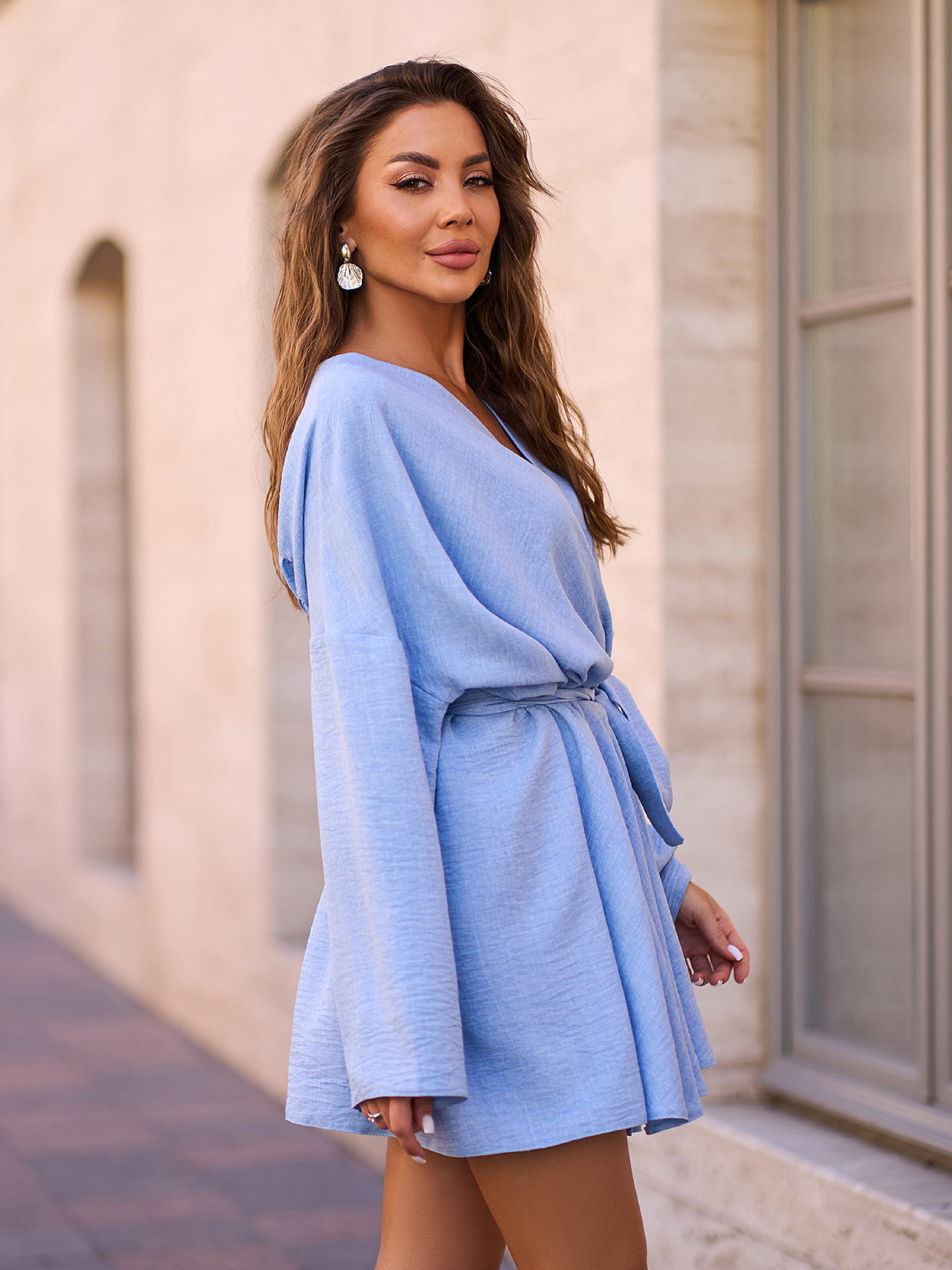 Платье мини ISSA Plus модель 15246_голубой Платье мини ISSA Plus модель 15246_голубой Фото