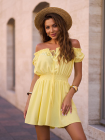 Платье мини ISSA Plus модель 15253_желтый Фото