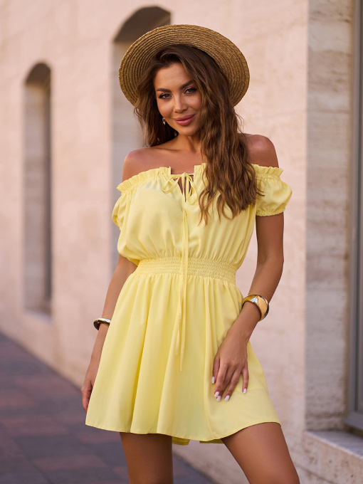 Сукня міні ISSA Plus модель 15253_желтый Фото