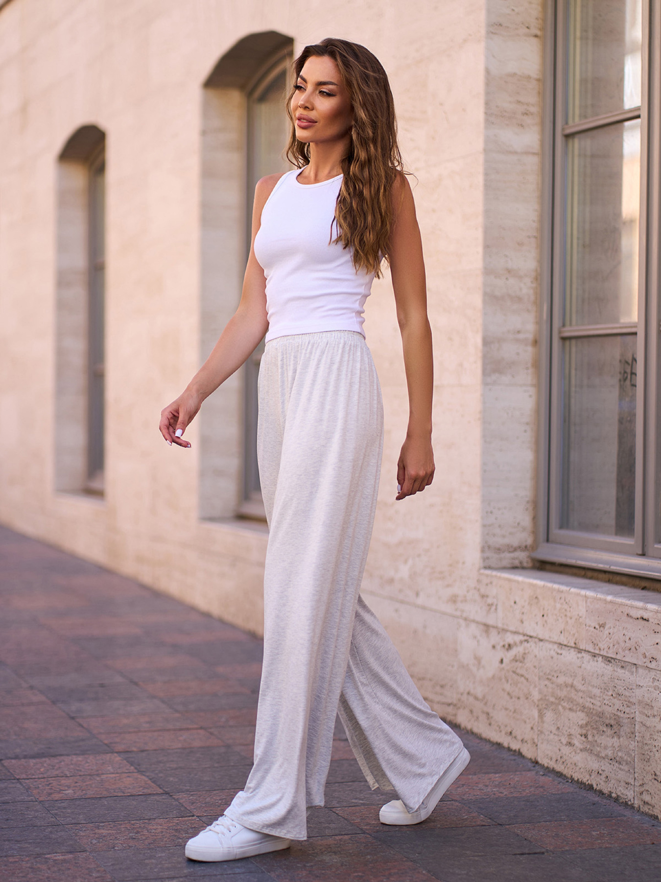 Палаццо ISSA Plus модель 15250_светло_серый Фото