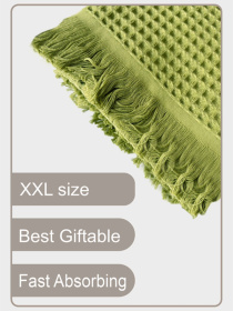 Вафельний рушник - бавовна-  для ванної, готелів, спа - XXL - Зелений Lovely Svi  модель 402443 Фото