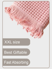 Вафельний рушник - бавовна-  для ванної, готелів, спа - XXL - Рожевий Lovely Svi  модель 402421 Фото