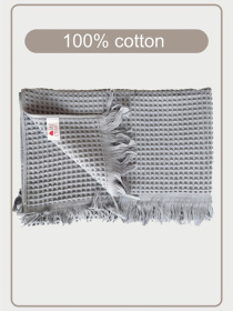 Вафельное полотенце - хлопок - для ванной, отелей, спа - XXL - Серый Lovely Svi  модель 402465 Фото