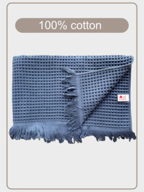 Вафельное полотенце - хлопок - для ванной, отелей, спа - XXL - Синий Lovely Svi  модель 402459 Фото