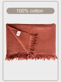 Вафельное полотенце - хлопок - для ванной, отелей, спа - XXL - Теракотовый Lovely Svi  модель 402415 Фото