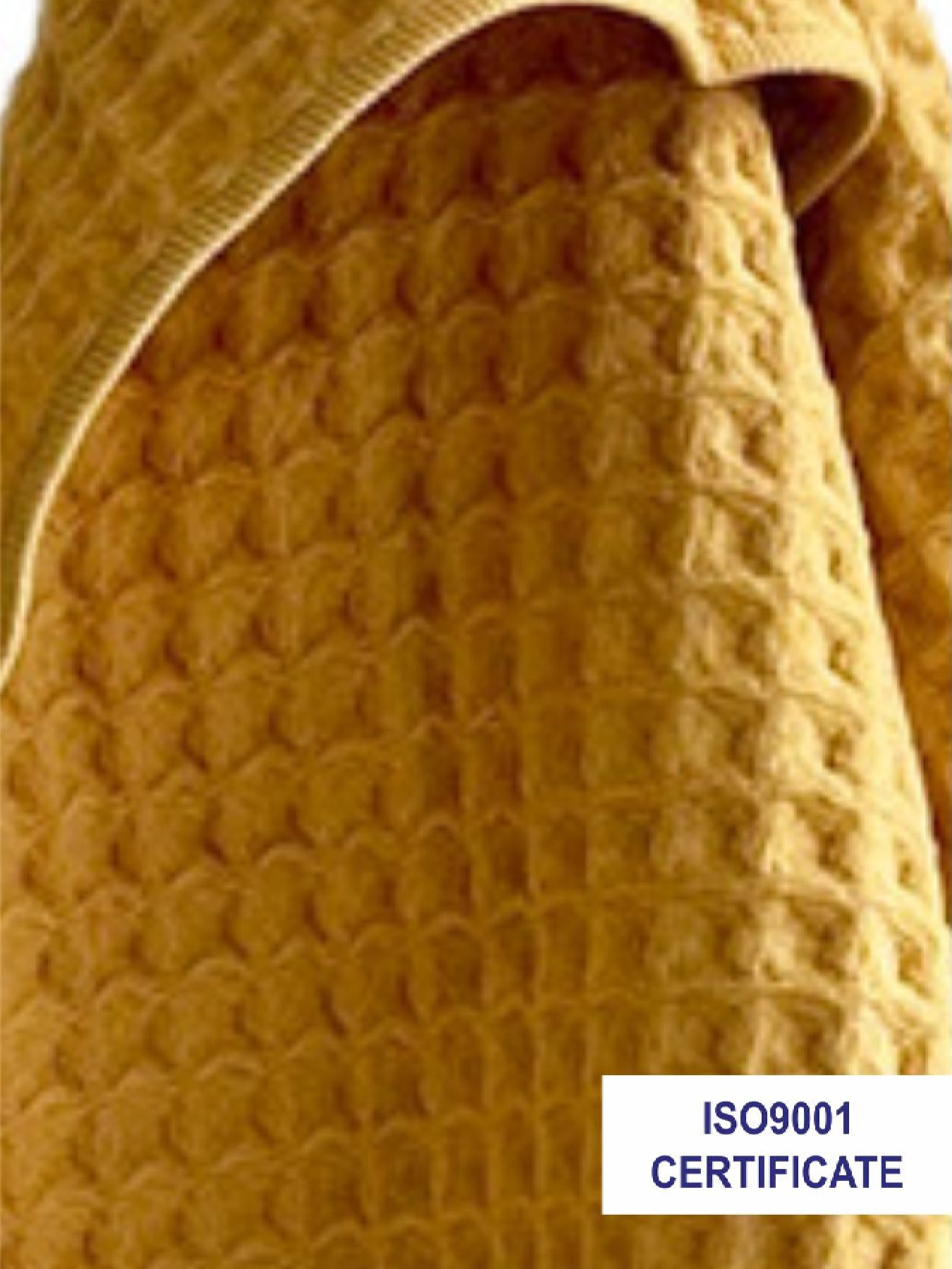 Набор 3 вафельных полотенца для ванной, отелей, SPA, саун, кухні -  Желтый Lovely Svi  модель 110826 Фото