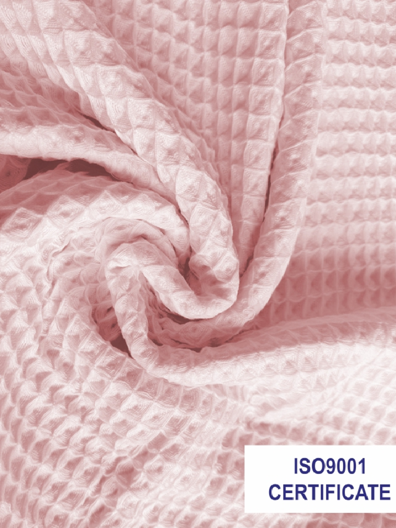 Набор 3 вафельных полотенца для ванной, отелей, SPA, саун, кухні -  Розовый Lovely Svi  модель 110825 Фото