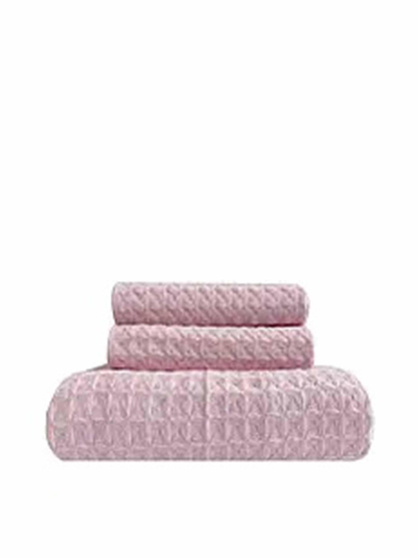 Набор 3 вафельных полотенца для ванной, отелей, SPA, саун, кухні -  Розовый Lovely Svi  модель 110825 Фото