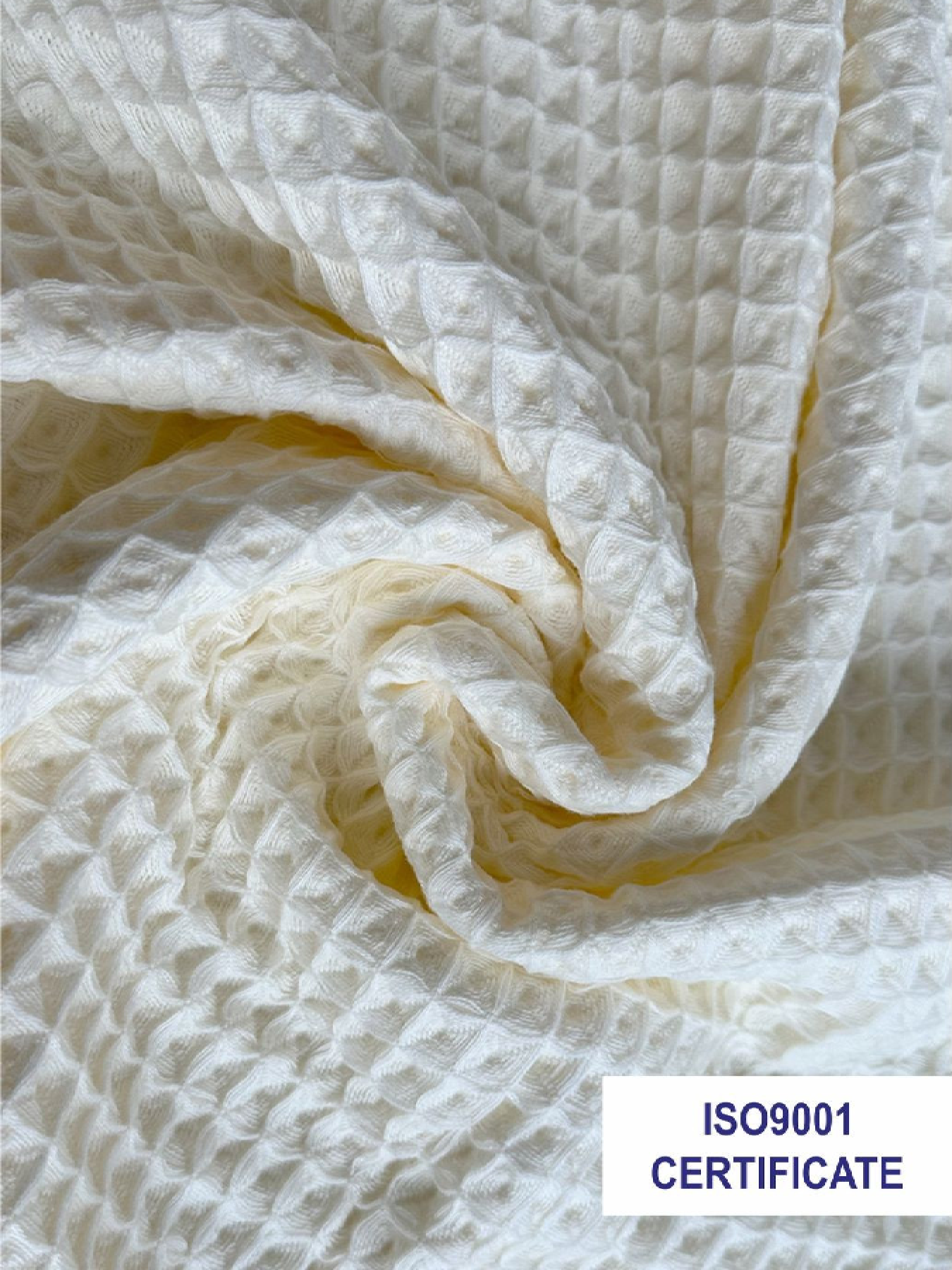 Набор 3 вафельных полотенца для ванной, отелей, SPA, саун, кухні -  Бежевый Lovely Svi  модель 110827 Фото