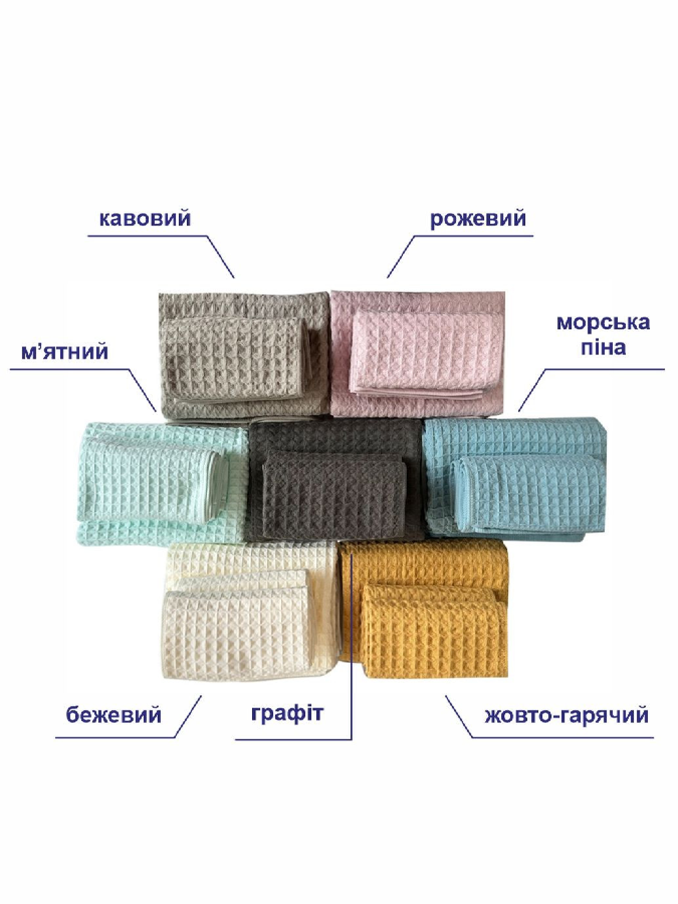 Набір 3 вафельних рушники для ванної, готелів, SPA, саун, кухні т - Бежевий Lovely Svi модель 110827 Набір 3 вафельних рушники для ванної, готелів, SPA, саун, кухні т - Бежевий Lovely Svi модель 110827 Фото