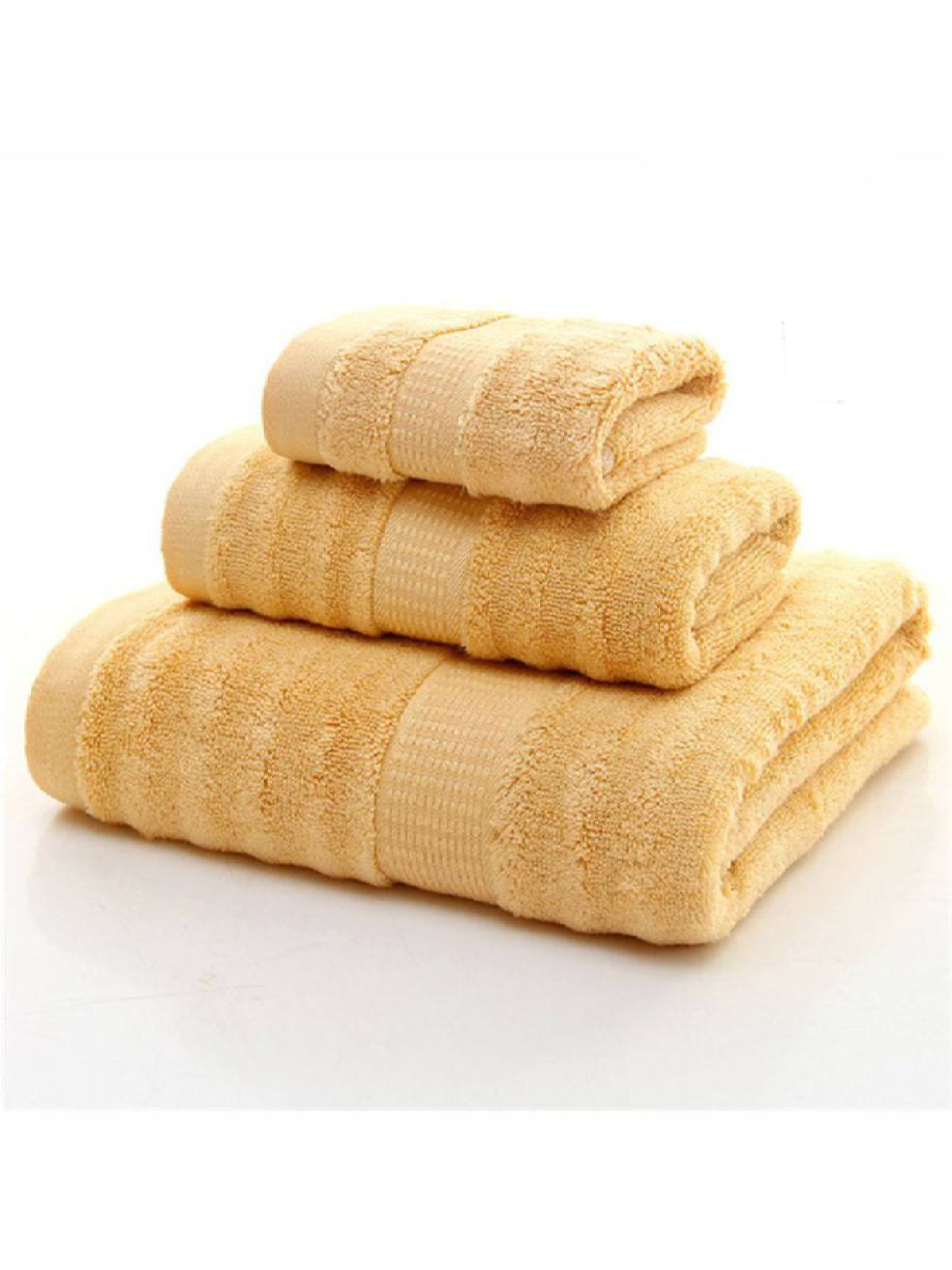 Набор 3 бамбук / хлопок полотенец для ванной, отелей, SPA, саун Коричневий Lovely Svi  модель 701403 Фото