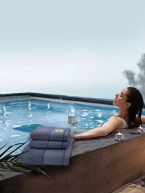 Набір 3 бамбук / бавовна рушників в подарунковій коробці  Лавандовий Lovely Svi  модель 171121 Фото