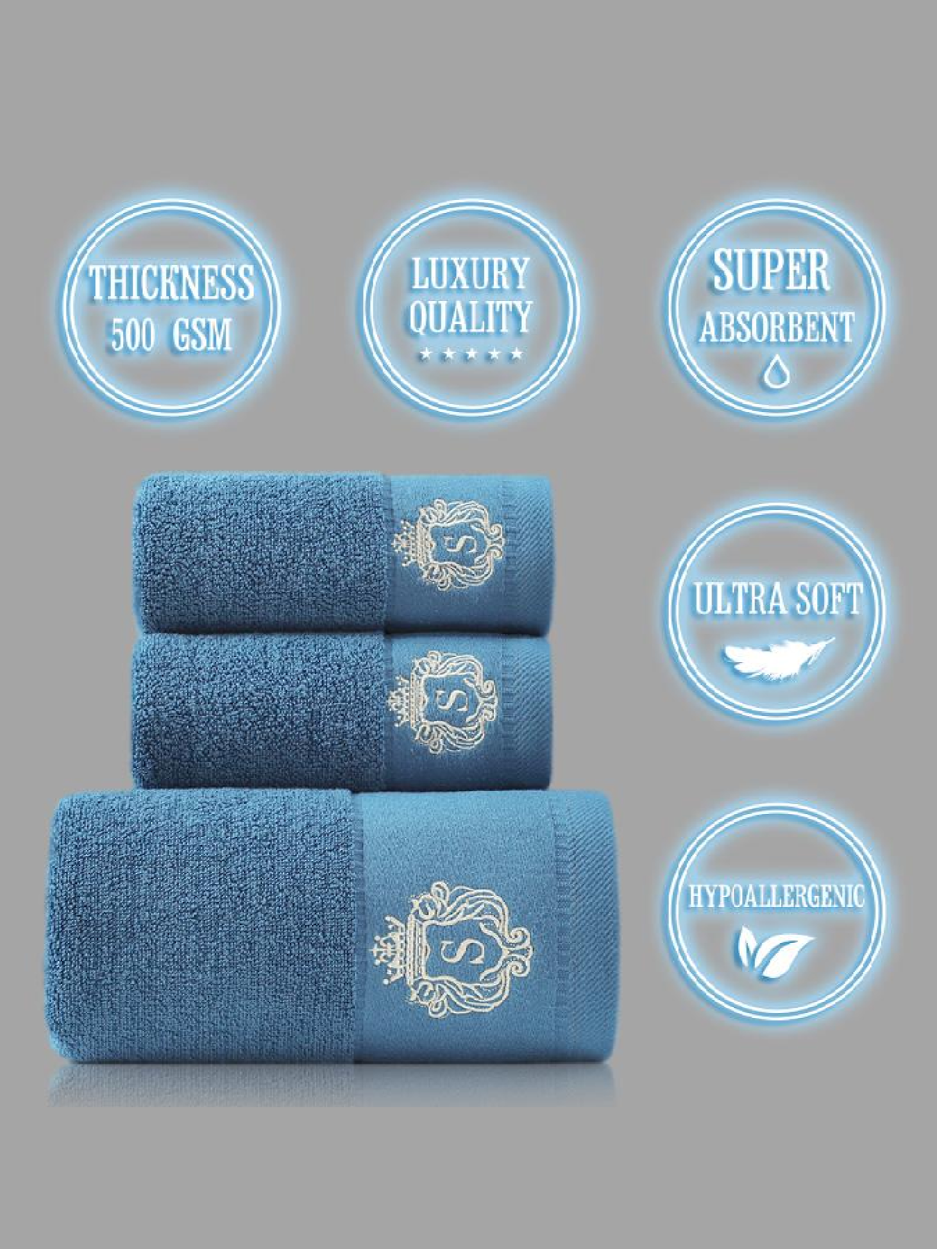 Набір 3 бамбук / бавовна рушників в подарунковій коробці Смагагд Lovely Svi модель 181121 Набір 3 бамбук / бавовна рушників в подарунковій коробці Смагагд Lovely Svi модель 181121 Фото