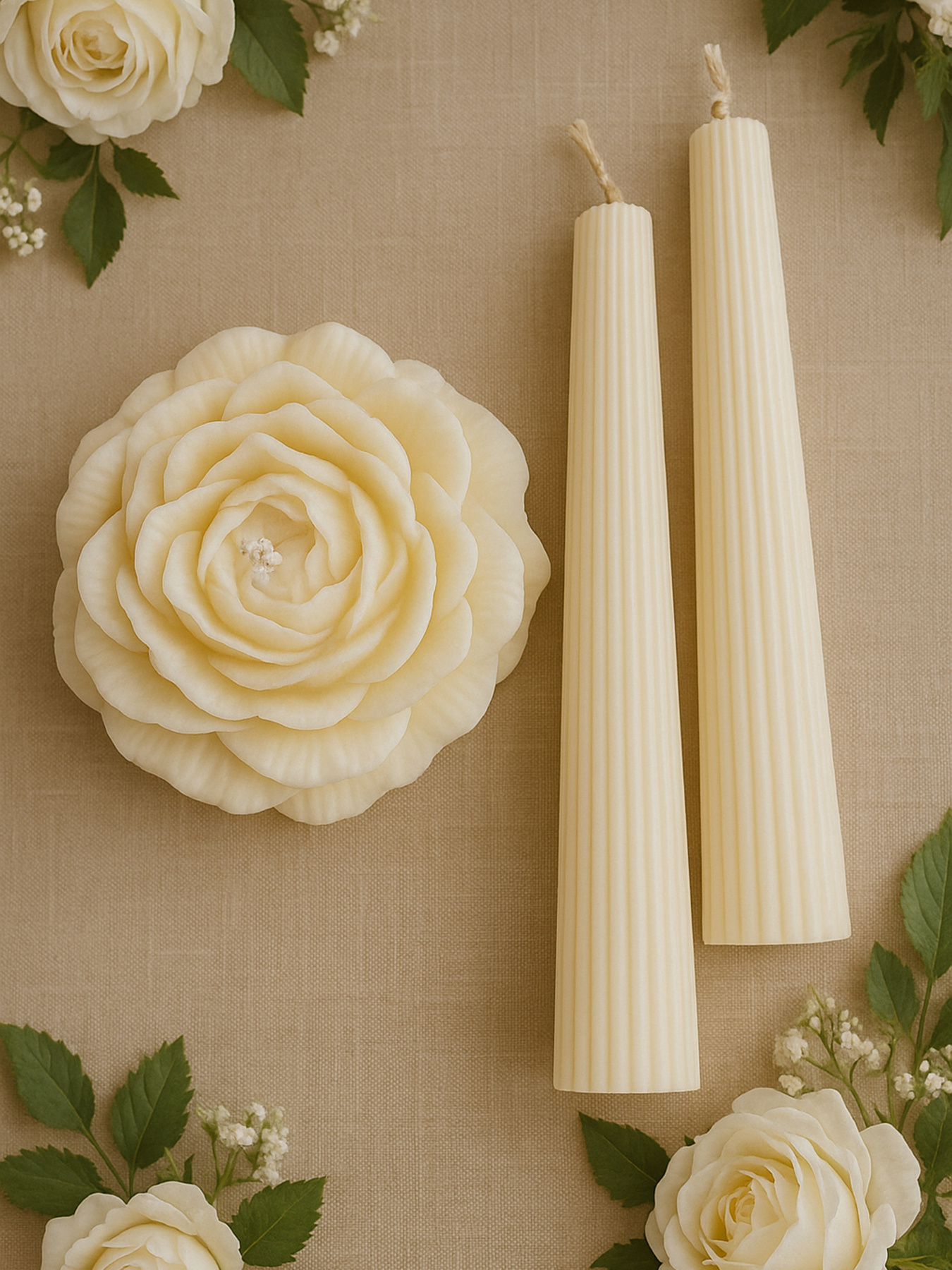 Набор семейный очаг "Нежность и гармония", из натурального оливкового и соевого воска Candle Design модель 200.0103 Фото