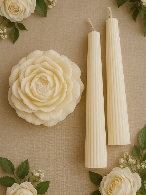 Набір сімейне вогнище «Ніжність і гармонія», з натурального оливкового та соєвого воску Candle Design модель 200.0103 Фото