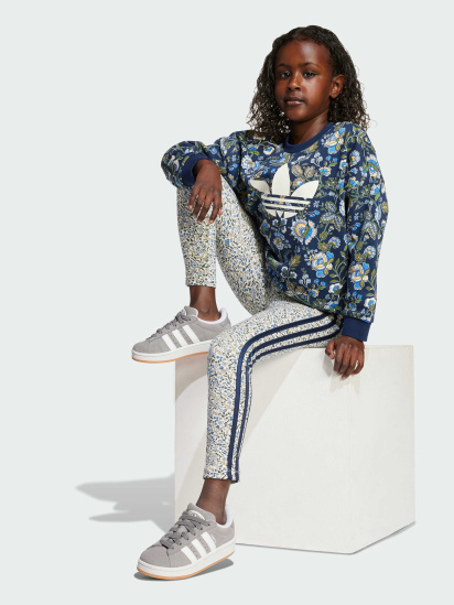 Комплект: світшот і легінси Adidas Originals X Liberty London Crew Kids модель JV7804 — фото 3 - INTERTOP