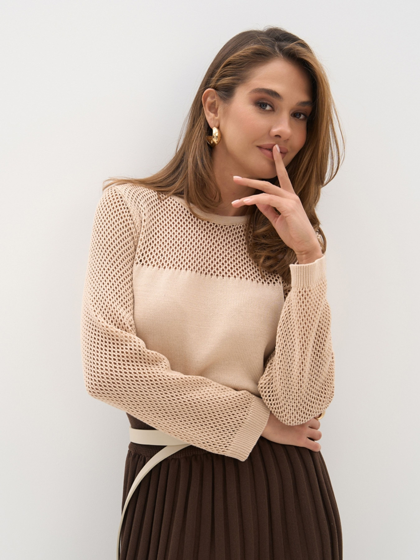 Джемпер TrikoBakh модель 2853-kremovij Джемпер TrikoBakh модель 2853-kremovij Фото