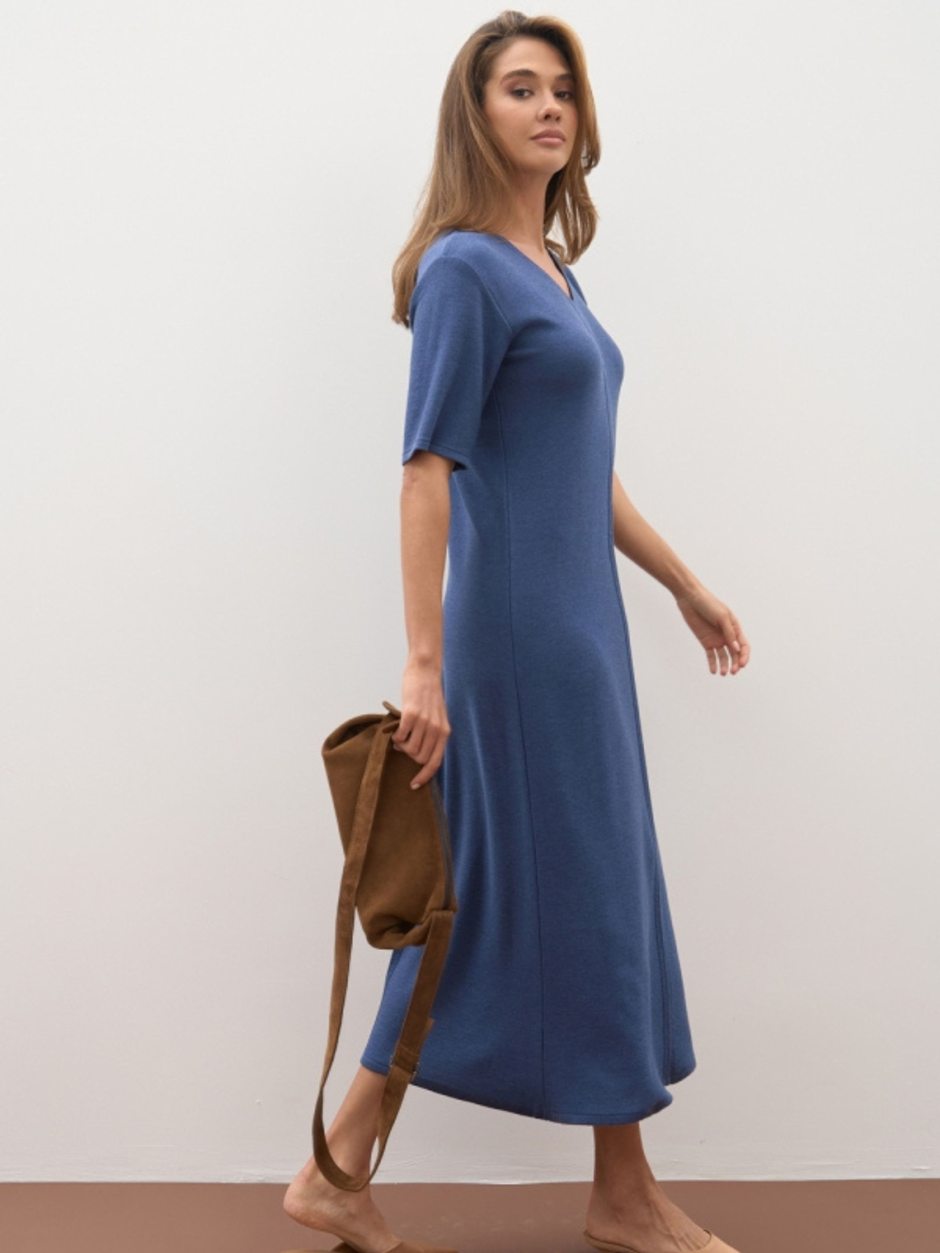 Платье макси TrikoBakh модель 2854-dzhinsovij Фото