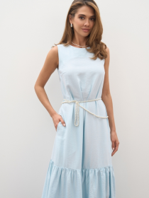 Платье макси TrikoBakh модель 3051-nebesnij Платье макси TrikoBakh модель 3051-nebesnij Фото