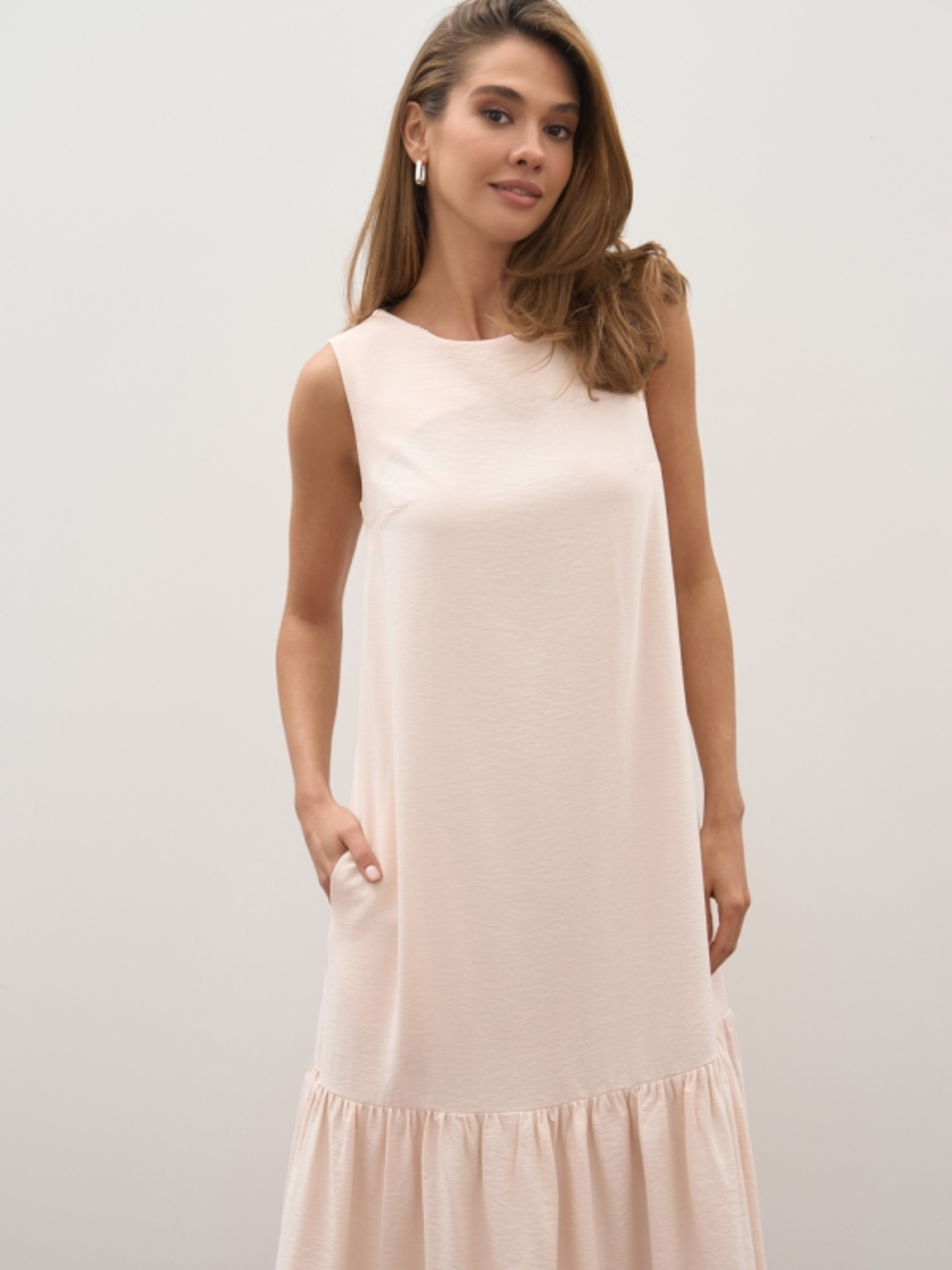 Платье макси TrikoBakh модель 3051-pudrovij Фото