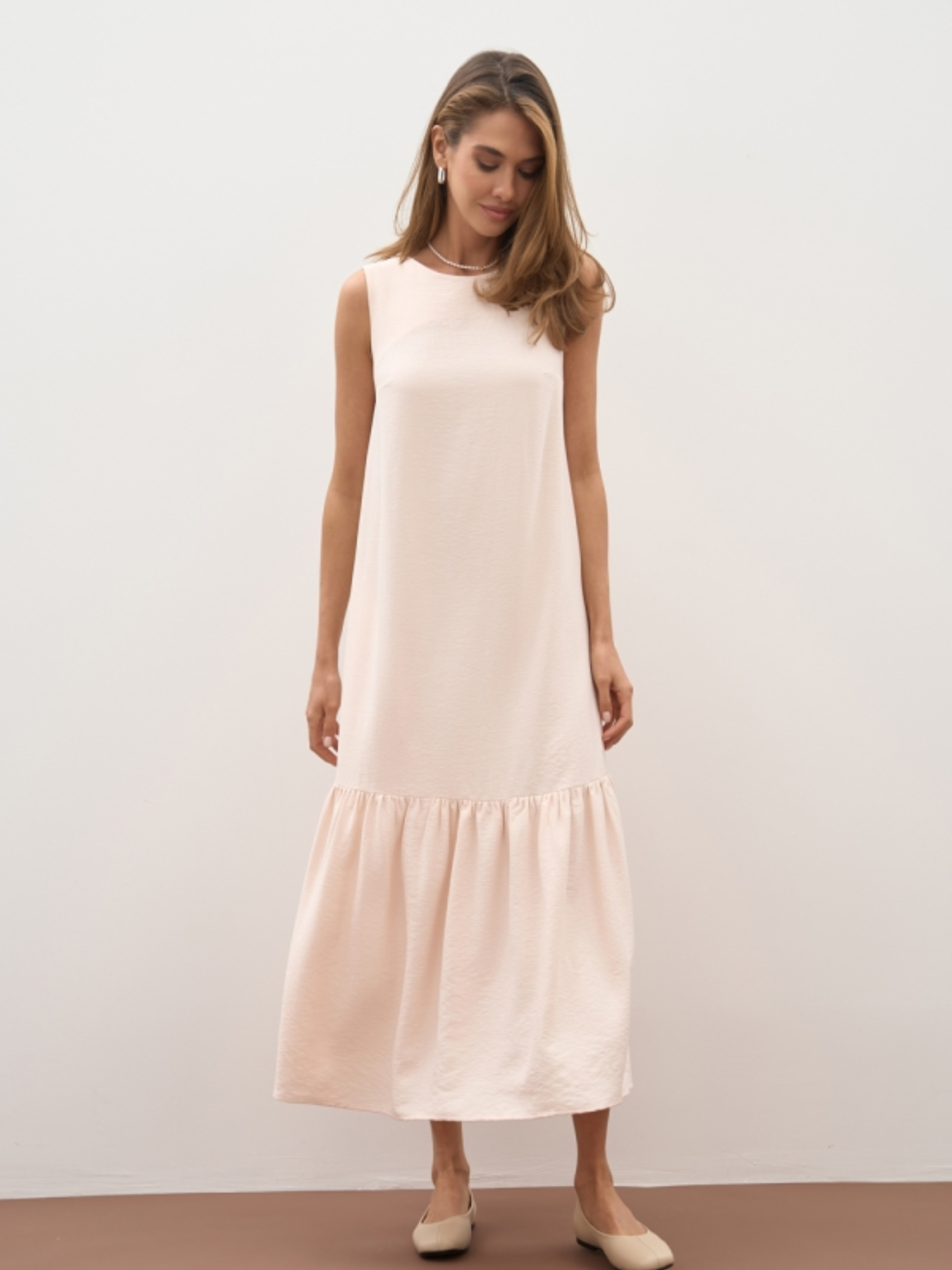 Платье макси TrikoBakh модель 3051-pudrovij Фото