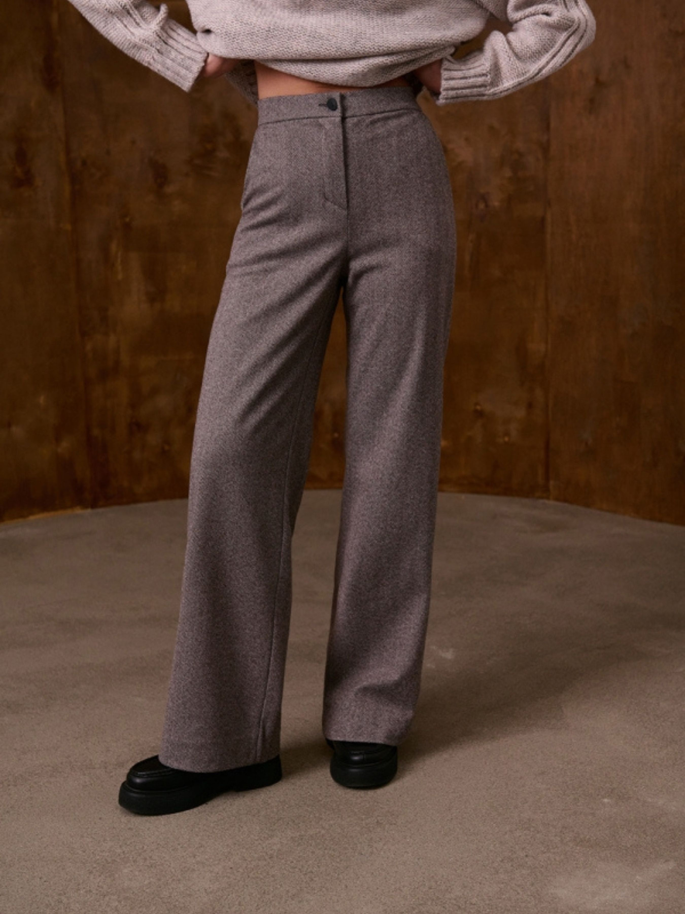 Брюки палаццо TrikoBakh модель 3007-shokoladnij Фото