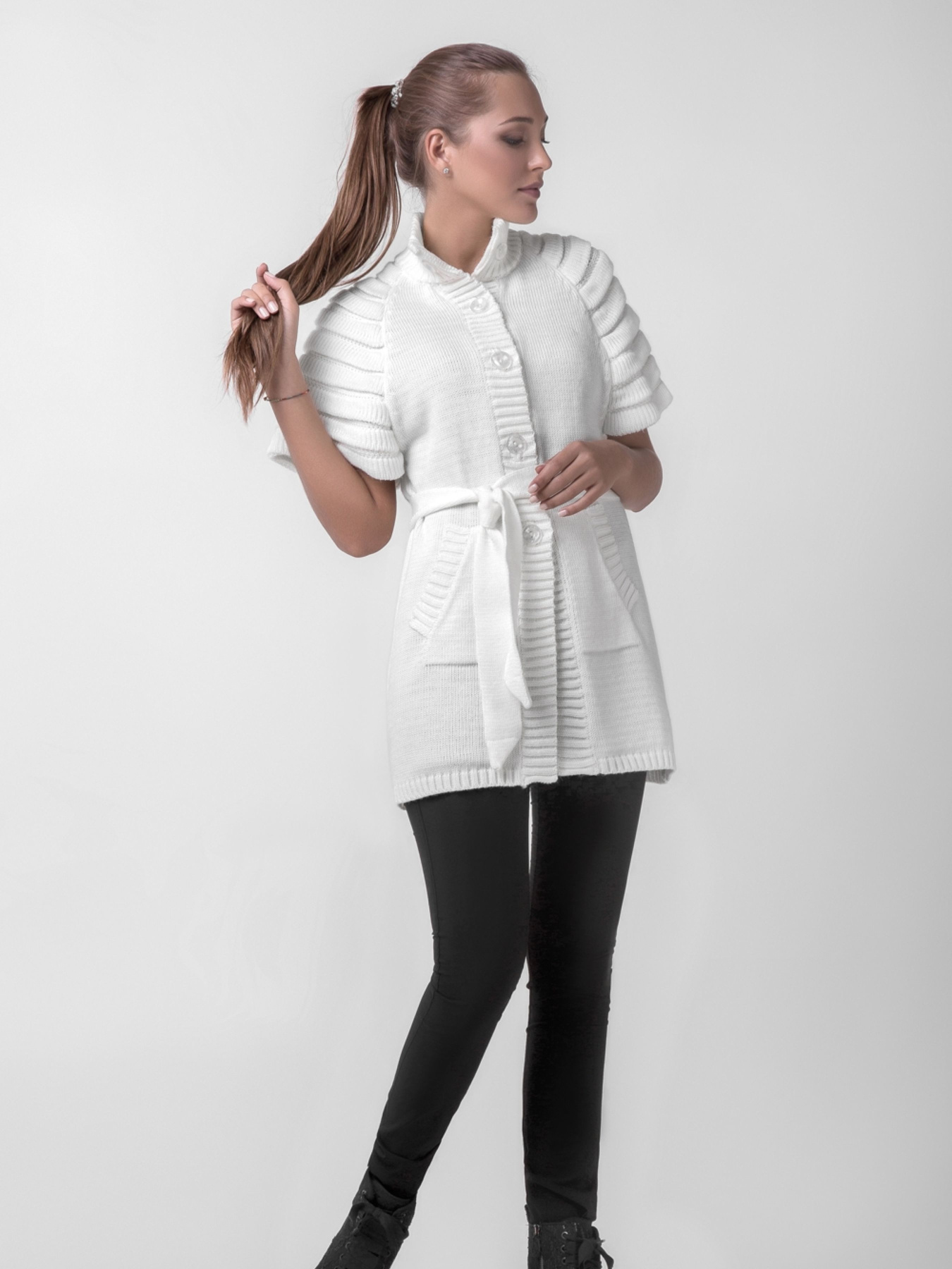 Кардиган TrikoBakh модель 1475-molochnij Фото