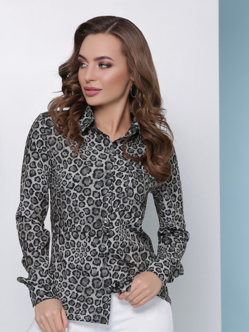 Блуза MarSe модель marse-bluza-1810-grafitovj-leopard Фото