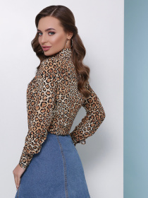 Блуза MarSe модель marse-bluza-1810-bezhevj-leopard Фото