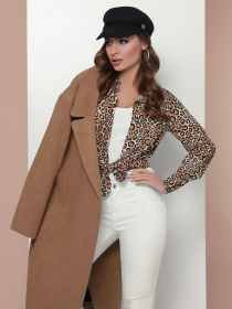 Блуза MarSe модель marse-bluza-1810-bezhevj-leopard Фото