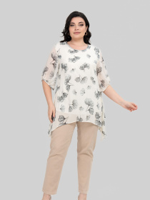 Блуза All Posa модель ap102445p-molochnij Блуза All Posa модель ap102445p-molochnij Фото