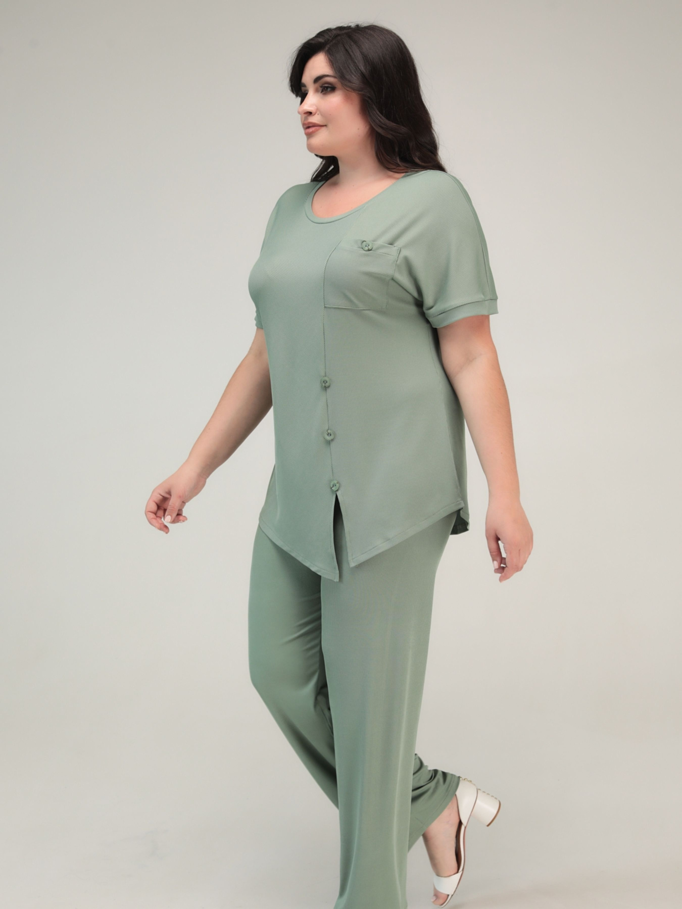 Повседневный костюм All Posa модель ap101582p-olivka Фото