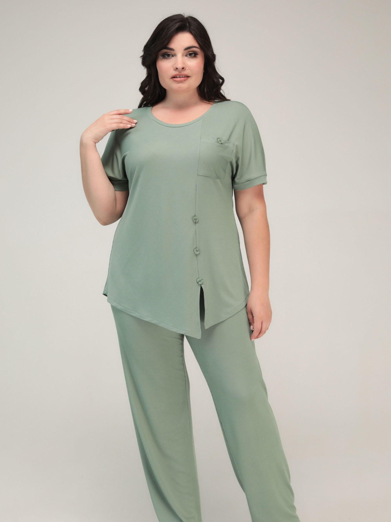 Повседневный костюм All Posa модель ap101582p-olivka Фото