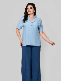 Блуза All Posa модель ap102396p-blakitnij Блуза All Posa модель ap102396p-blakitnij Фото