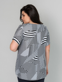 Блуза All Posa модель ap101968p-chorno-blij Фото