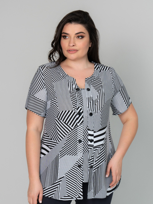 Блуза All Posa модель ap101968p-chorno-blij Фото