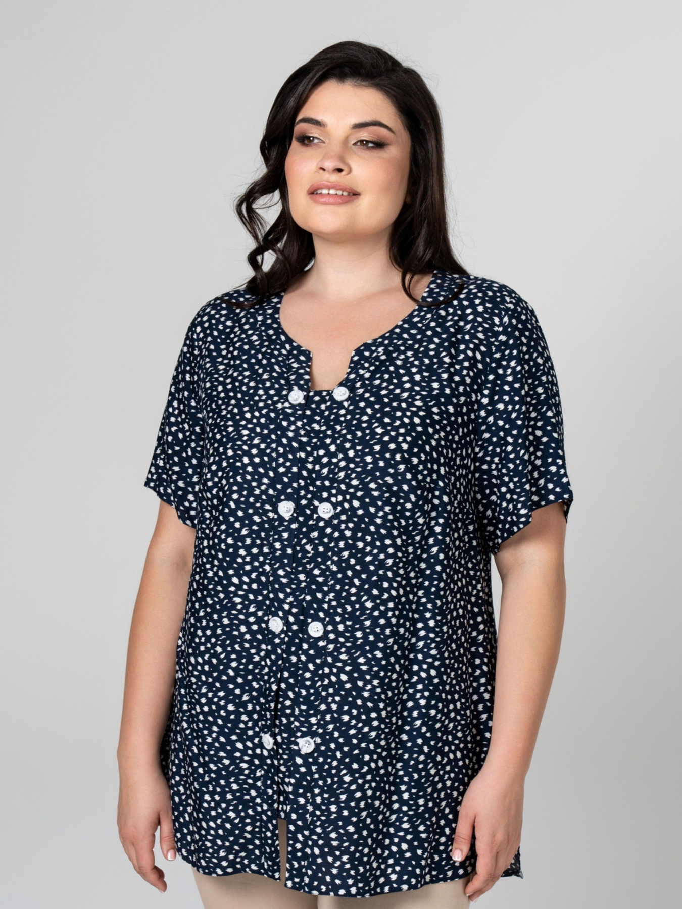 Блуза All Posa модель ap101968p-temno-sinj Фото