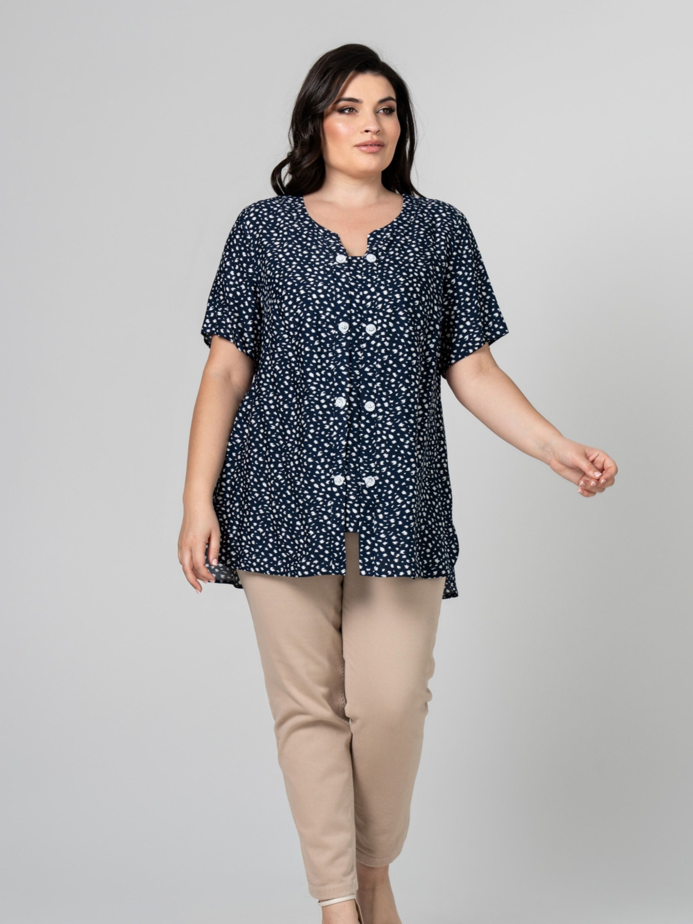 Блуза All Posa модель ap101968p-temno-sinj Фото