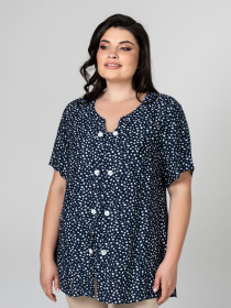 Блуза All Posa модель ap101968p-temno-sinj Фото