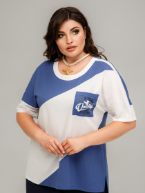 Футболка All Posa модель ap101624p-dzhins Фото