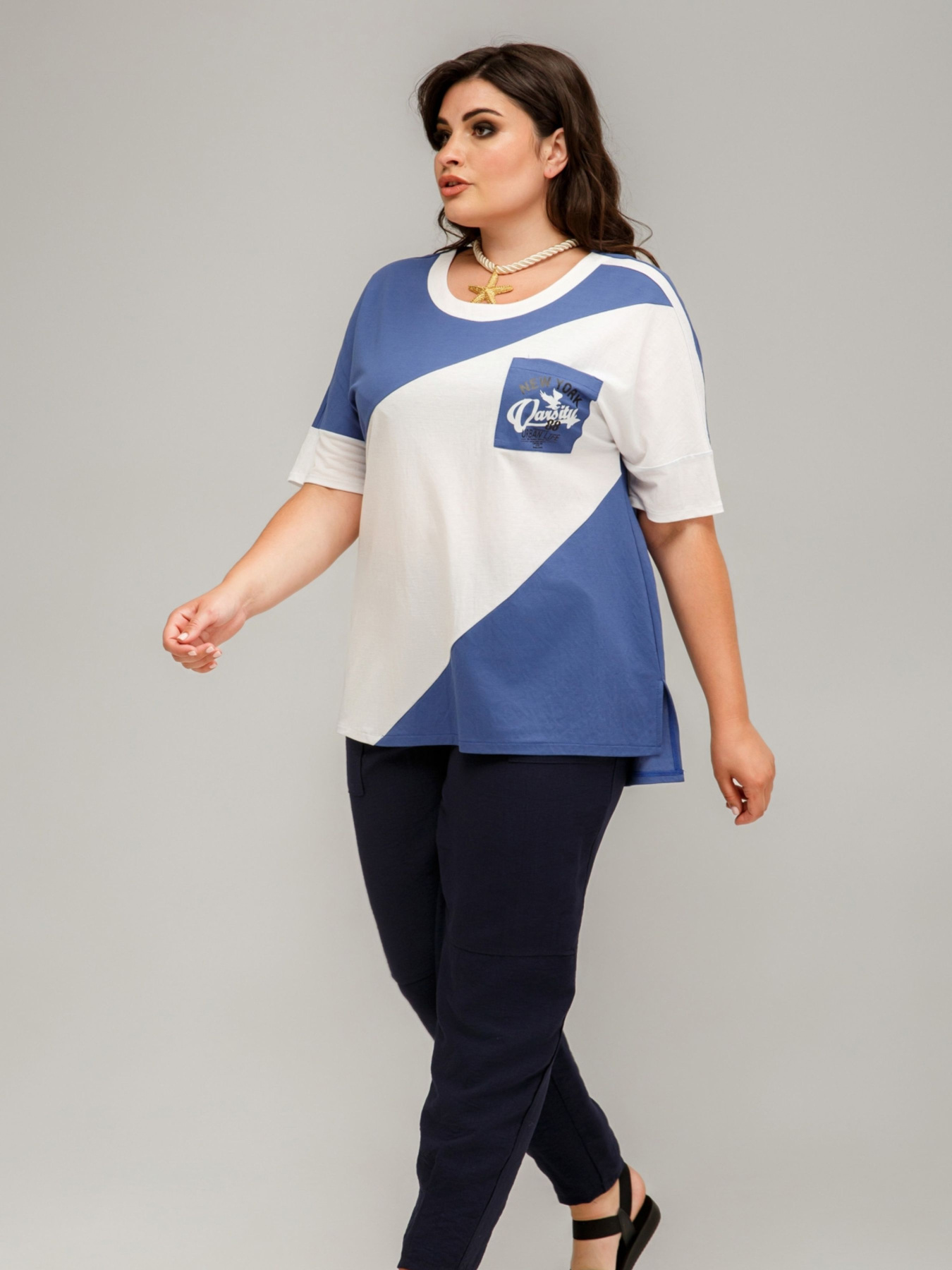 Футболка All Posa модель ap101624p-dzhins Фото