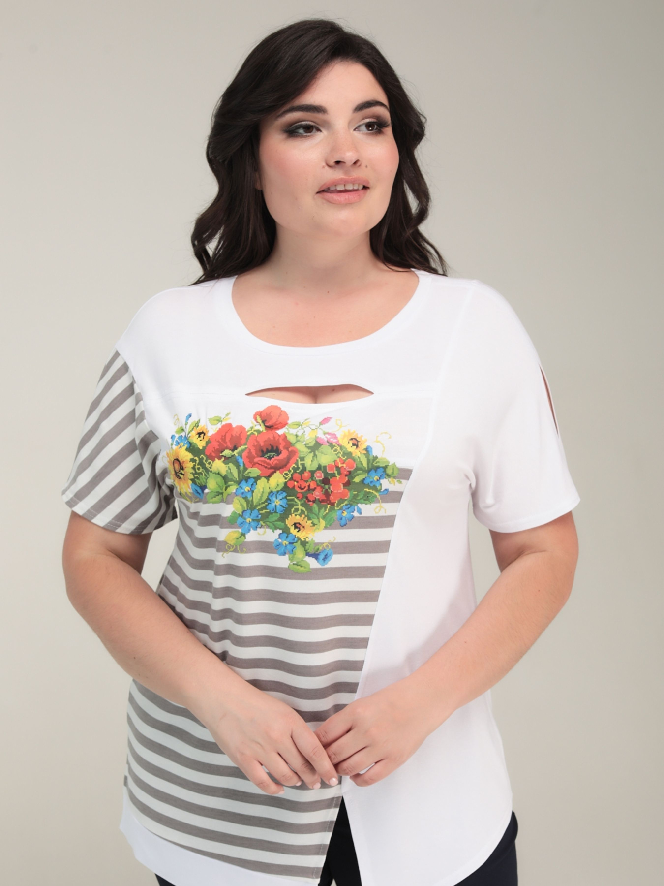 Футболка All Posa модель ap101575p-molochnij Фото