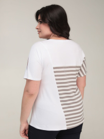 Футболка All Posa модель ap101575p-molochnij Футболка All Posa модель ap101575p-molochnij Фото