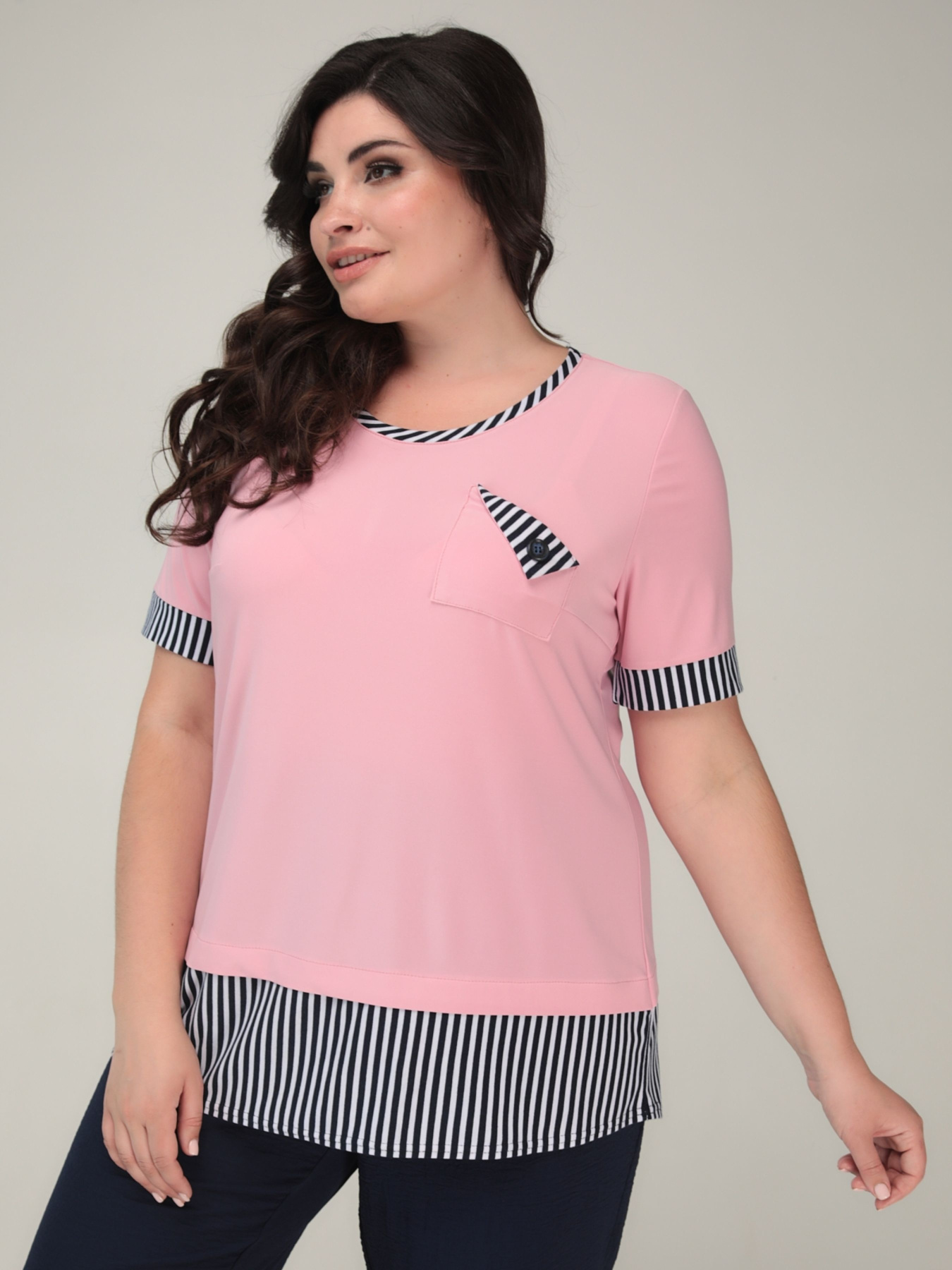 Футболка All Posa модель ap101560p-rozhevij Фото