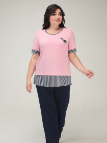 Футболка All Posa модель ap101560p-rozhevij Фото